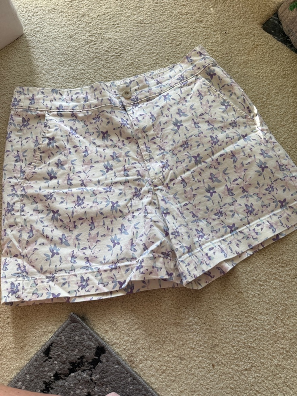 Floral Print Women’s Cotton Shorts Size L